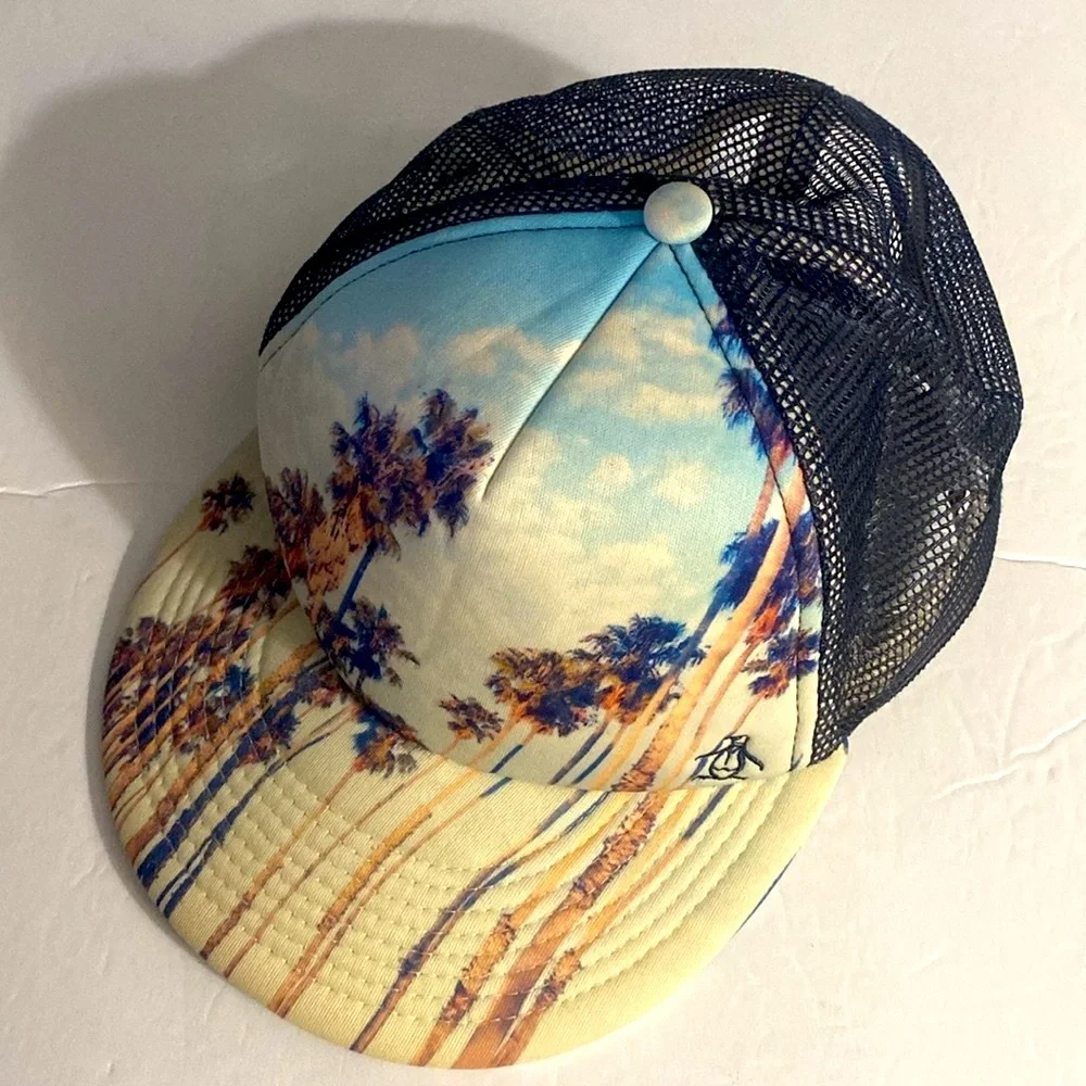 Original Penguin SnapBack Hat, Cap, Blue Sky, Palm trees, Novelty, OS, NWOT - Picture 8 of 13